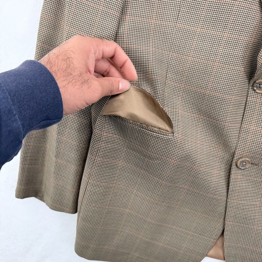 Ralph Lauren Sport Coat Dillards Mens 41R Gray Plaid Two Buttons Wool - Picture 15 of 16